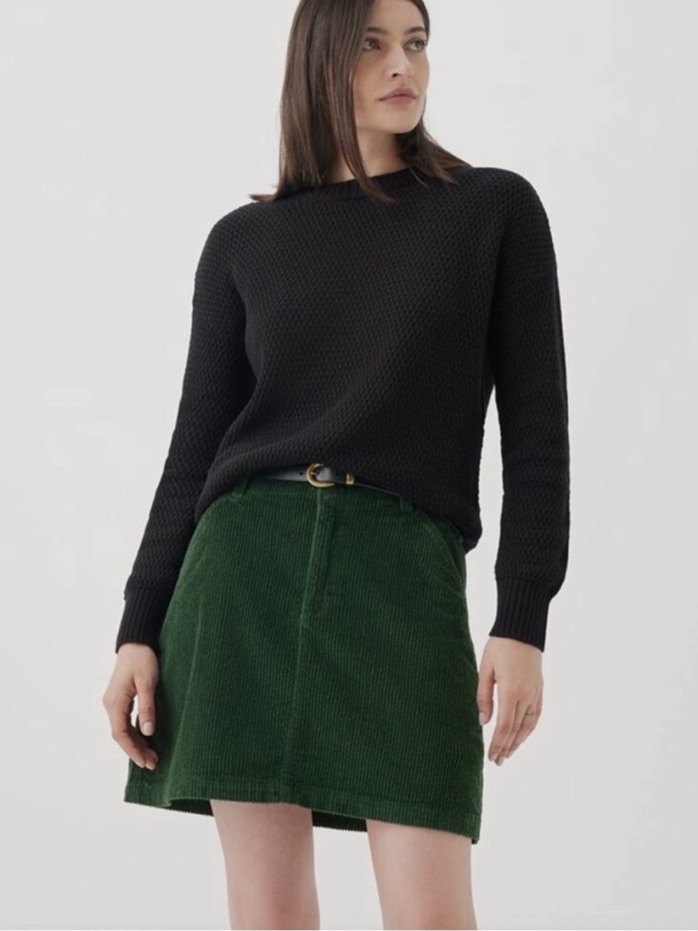 Pact Green Organic Cotton Corduroy Mini Skirt